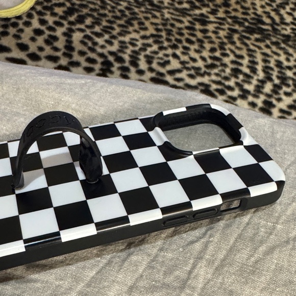 Loopy Case Checkered Phone Case - Black and White - Picture 2 of 4